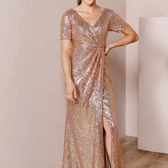 green emerald velvet dress Rose Gold Printed Maxi Dress with Criss Cross Back